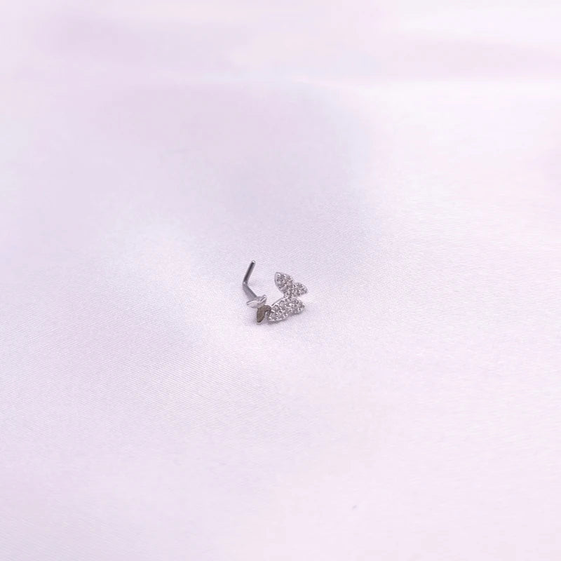 1PC 20G Surgical Steel Nose Studs for Women Exquisite Rings Screw Nose Piercing Jewelry
