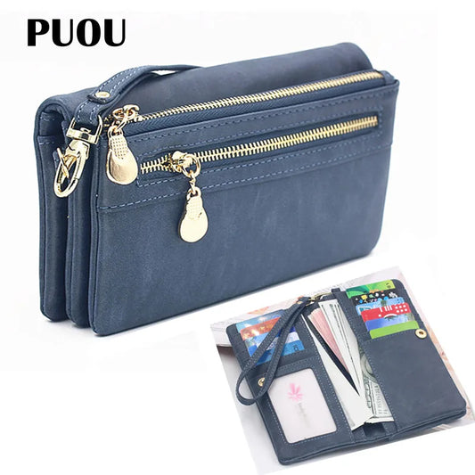 PUOU Fashion Zipper Purse Wallet