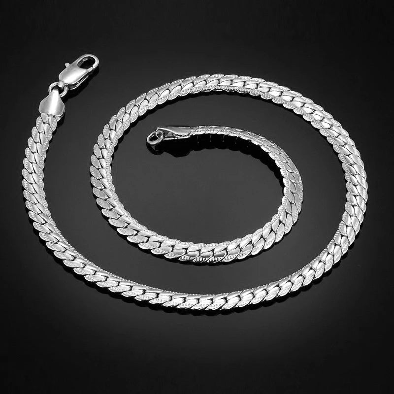 Men's Silver/Gold Color Male 316L Stainless Steel Snake Chain Necklace