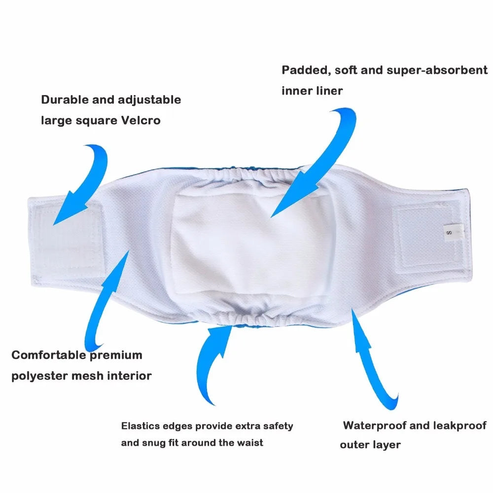 Reusable Dog Belly Band Diapers Washable For Males