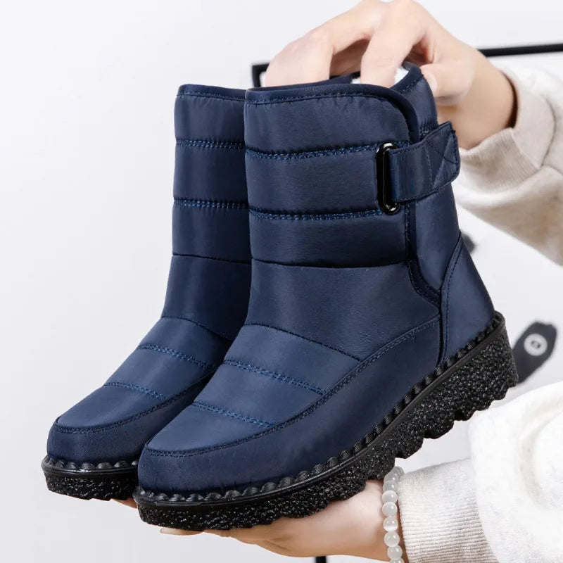 Non-Slip Waterproof Winter Snow Boots for Women Warm Ankle Boots Cotton Padded