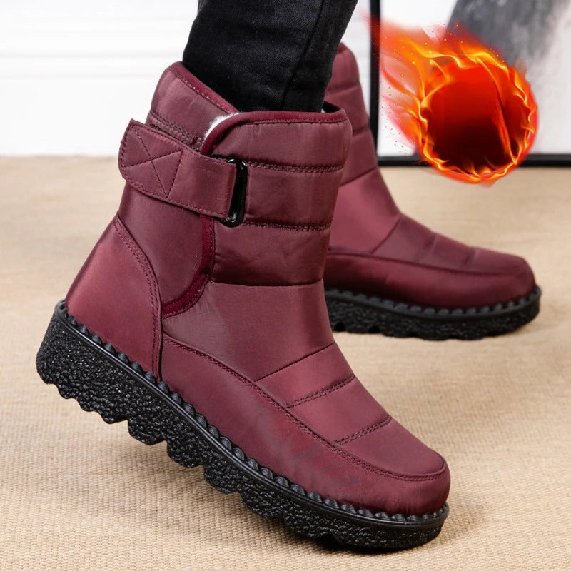 Non-Slip Waterproof Winter Snow Boots for Women Warm Ankle Boots Cotton Padded