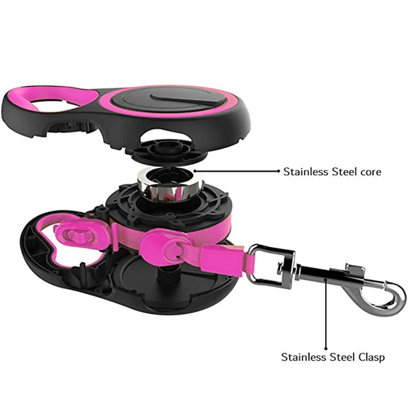 3/5/8M Pet Dogs Automatic Retractable Doggy Leash Leads for Small, Medium, Large Dogs