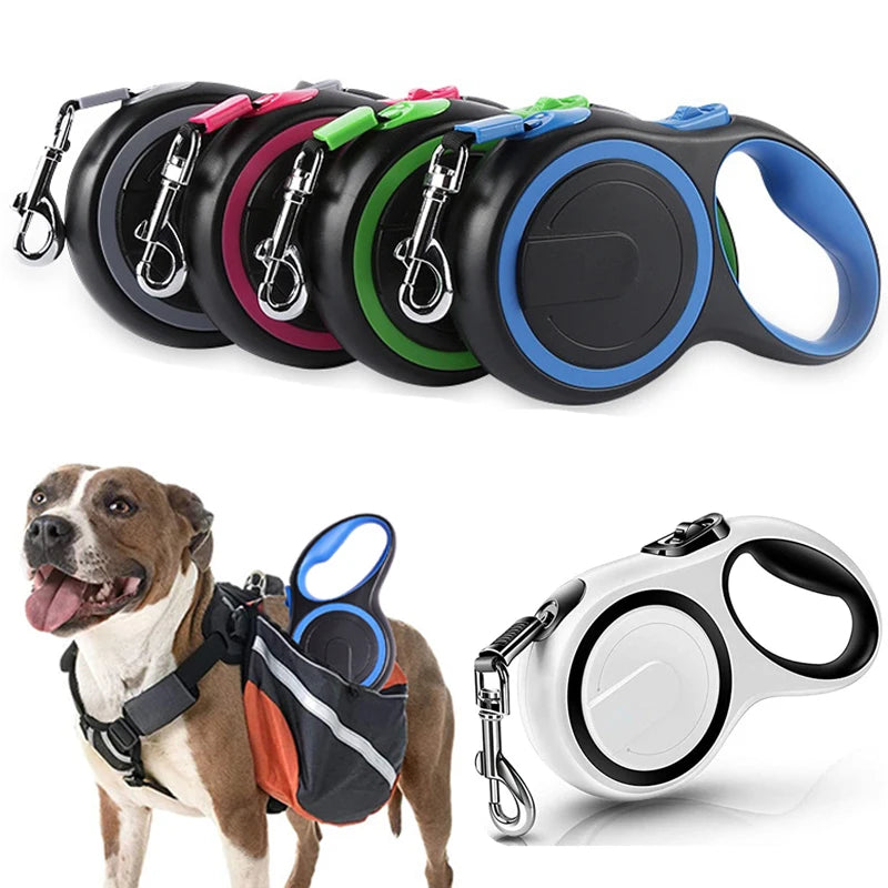 3/5/8M Pet Dogs Automatic Retractable Doggy Leash Leads for Small, Medium, Large Dogs