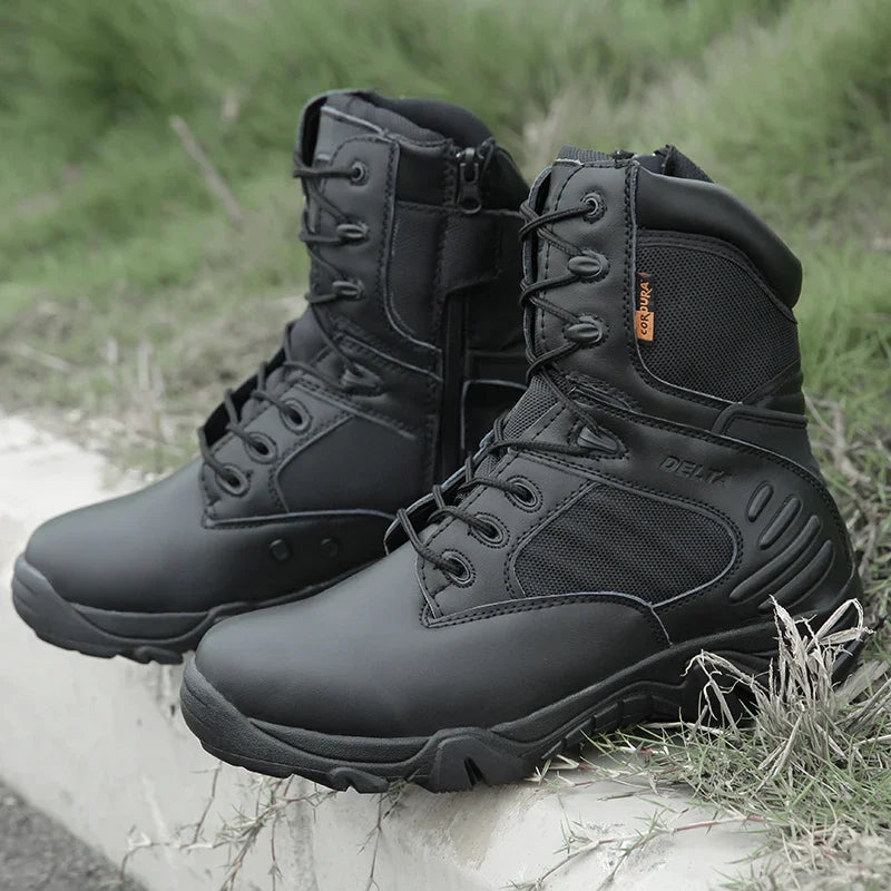 Tactical Men's Boots Special Force Leather Waterproof Desert Combat Ankle Boot Work Boots