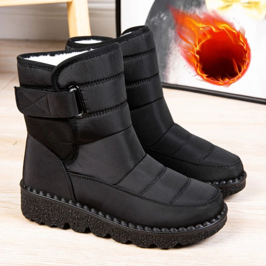 Non-Slip Waterproof Winter Snow Boots for Women Warm Ankle Boots Cotton Padded