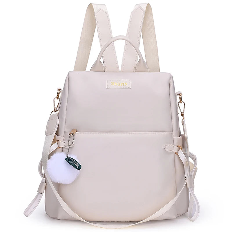 (ON SALE) Casual Backpack Purse Anti-theft Oxford Tassel Waterproof School Shoulder Bag for Teenagers Girl