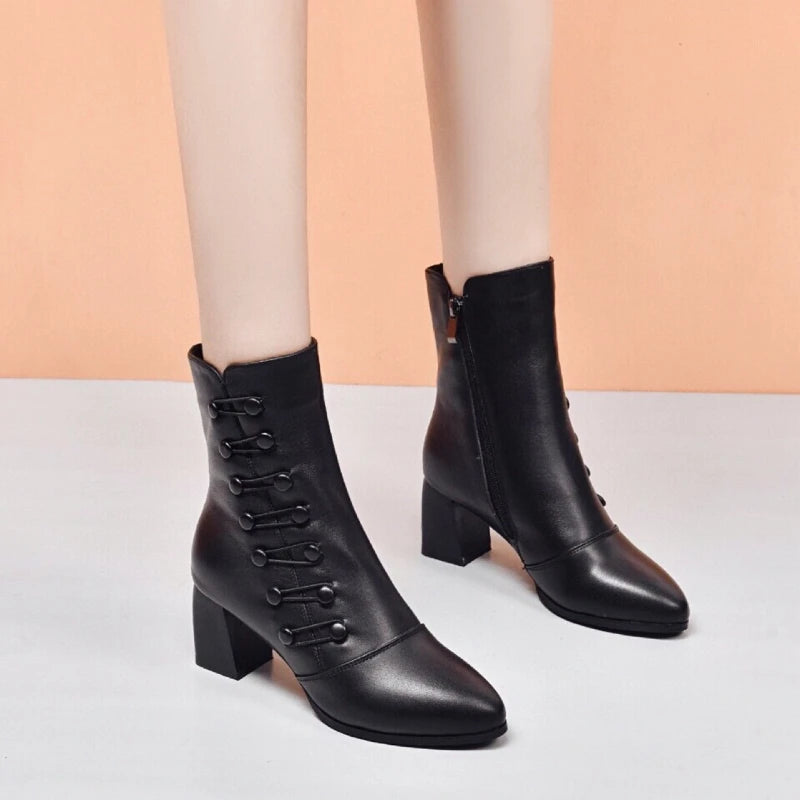 Chunky Chelsea High Boots Women 2024 New High Heels