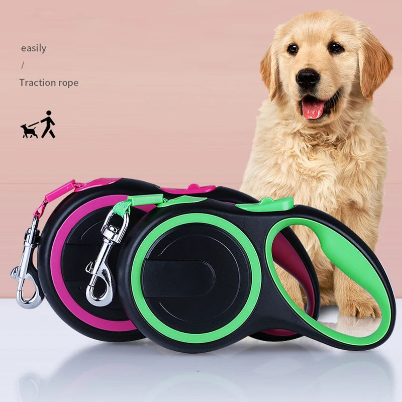 3/5/8M Pet Dogs Automatic Retractable Doggy Leash Leads for Small, Medium, Large Dogs