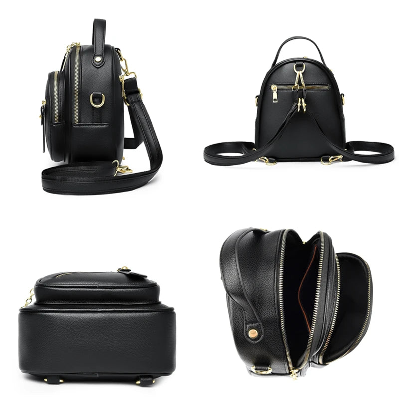 Mini Backpack Women Luxury Leather Shoulder Bag