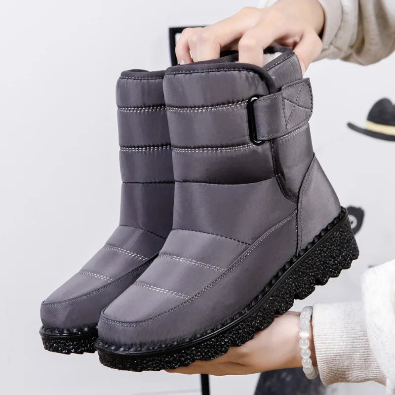 Non-Slip Waterproof Winter Snow Boots for Women Warm Ankle Boots Cotton Padded