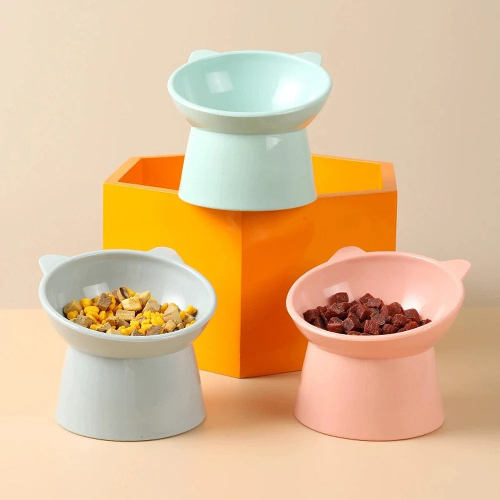 Pet Bowl With Raised Bracket to help Protect Dog/Cat Necks