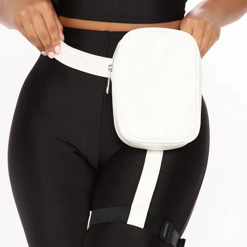 Fashion Hot Trendy Stylish Women Waist Leg Belt Leather Fanny Pack for Outdoor Hiking Motorcycle