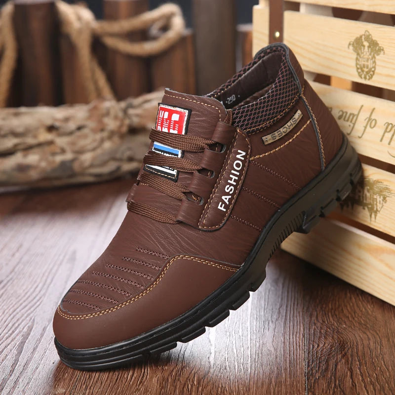 Non-Slip Men's Winter Boots Leisure Leather Luxury