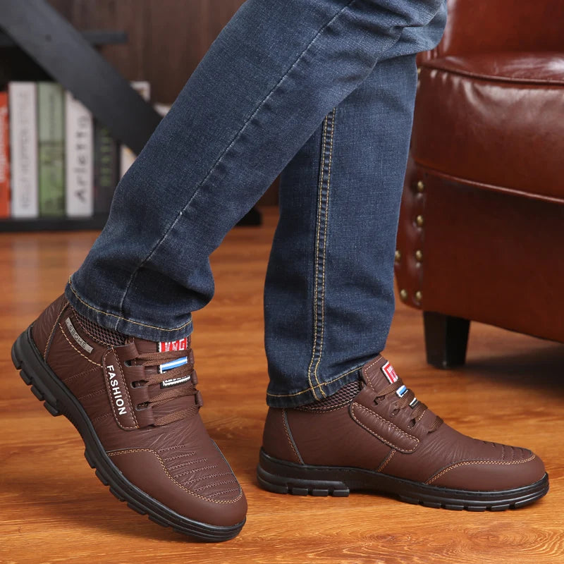 Non-Slip Men's Winter Boots Leisure Leather Luxury