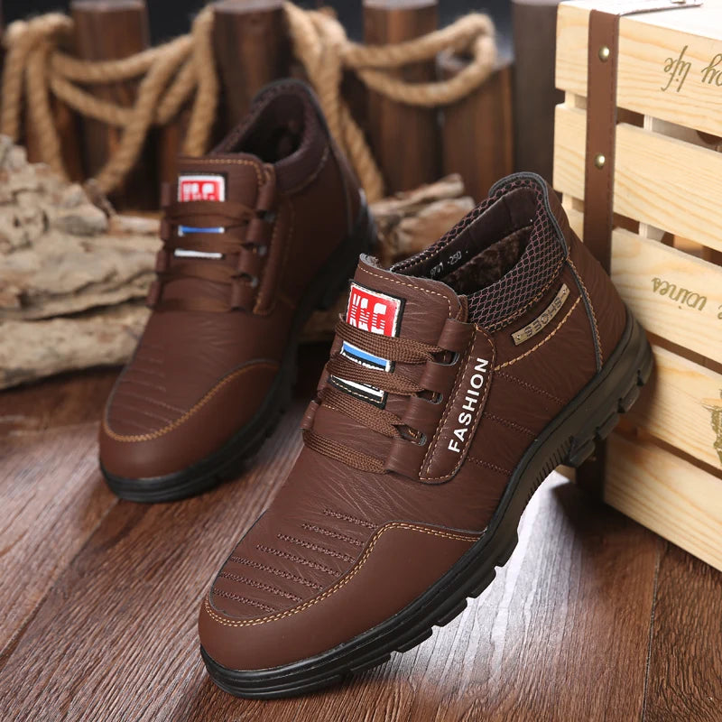 Non-Slip Men's Winter Boots Leisure Leather Luxury