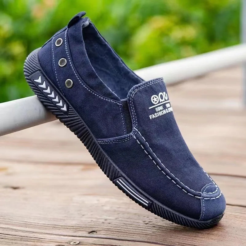 Denim Men's Trendy Vintage Loafer Shoes