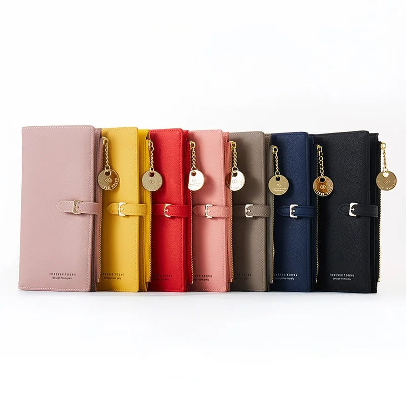 Women PU Leather Wallets Large Capacity Money Bag Phone Pocket Multifunction Clutch Coin Card Holder