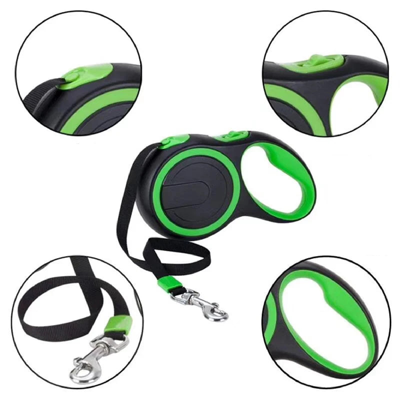 3/5/8M Pet Dogs Automatic Retractable Doggy Leash Leads for Small, Medium, Large Dogs