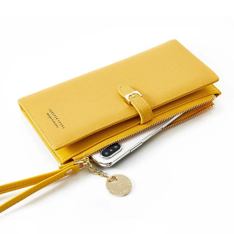 Women PU Leather Wallets Large Capacity Money Bag Phone Pocket Multifunction Clutch Coin Card Holder