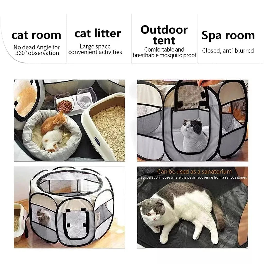 Portable Foldable Cat Tent House Portable Foldable