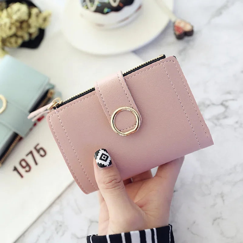 Fashion Trend Clutch Money Clip Wallet Zipper Leather