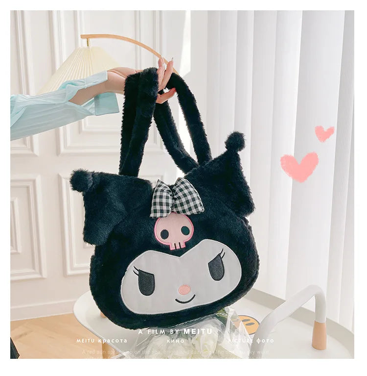 (ON SALE) Kawai Plush Cinnaroll Melody Kurumi Girl's Tote Bag