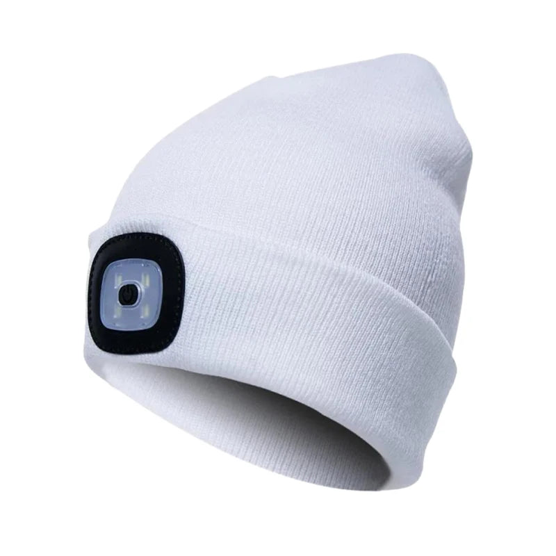 LED Lighted Beanie Cap Unisex Led Light Knitted Hat