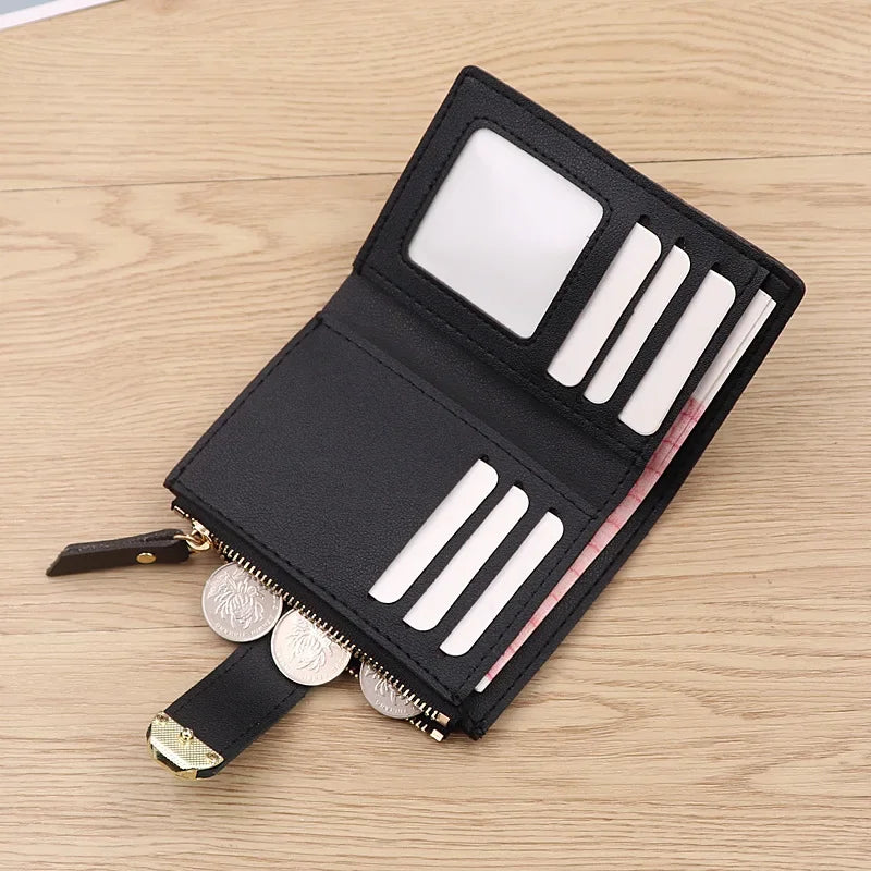 Fashion Trend Clutch Money Clip Wallet Zipper Leather